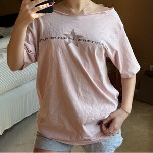 Casual Pink Graphic Tee